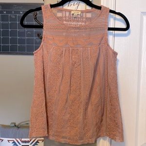 Lily white Pink/ mauve lace top  #300